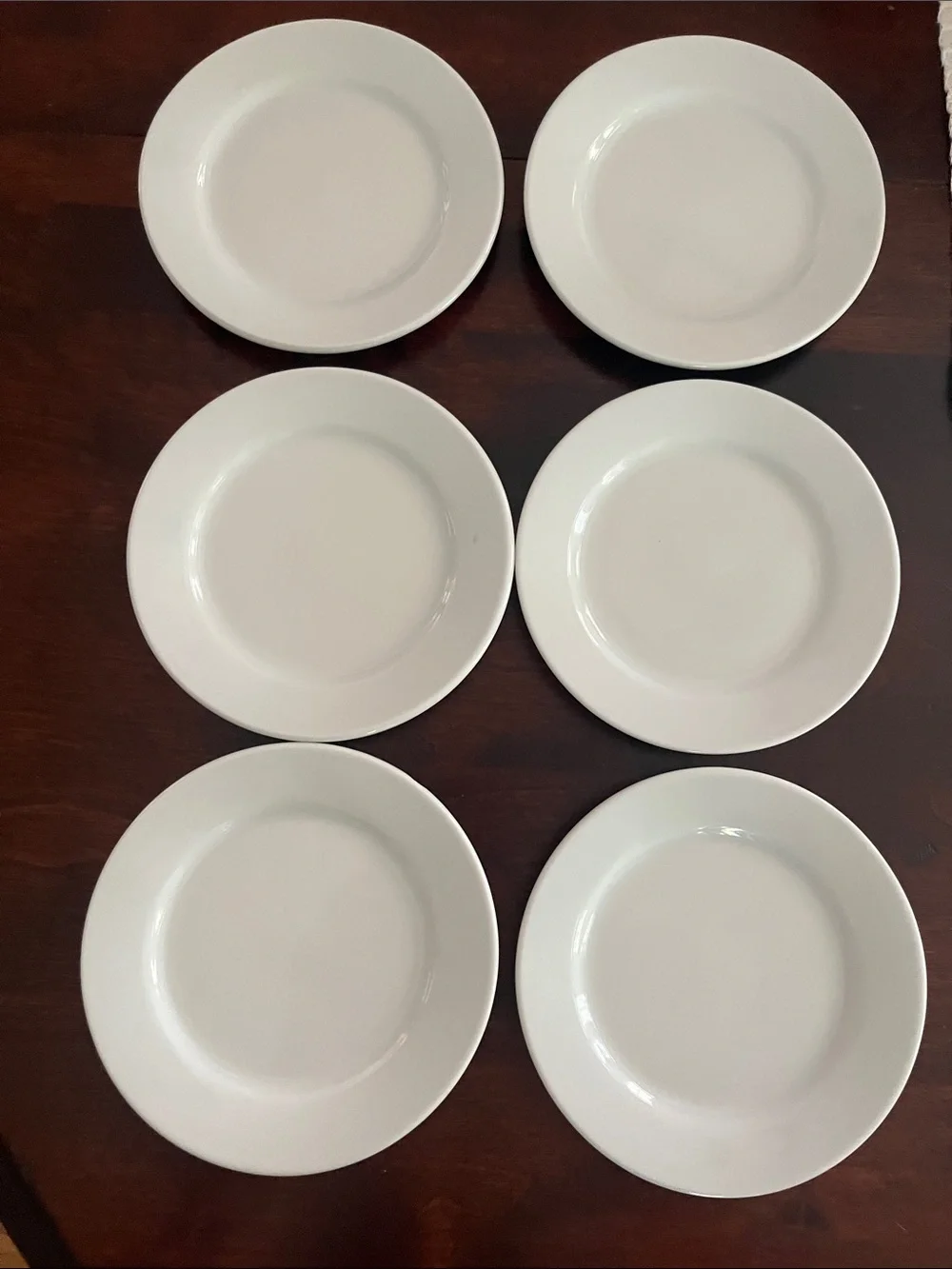 White porcelain Plates - Set of 6
